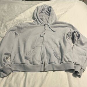 Hollister Blue Zip-Up Hoodie, Size Medium